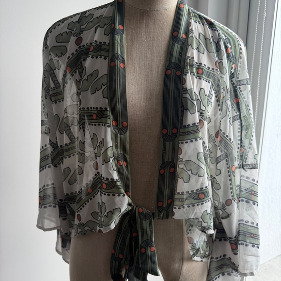 Pilcro Tie Front Blouse One Size - Picture 2 of 7